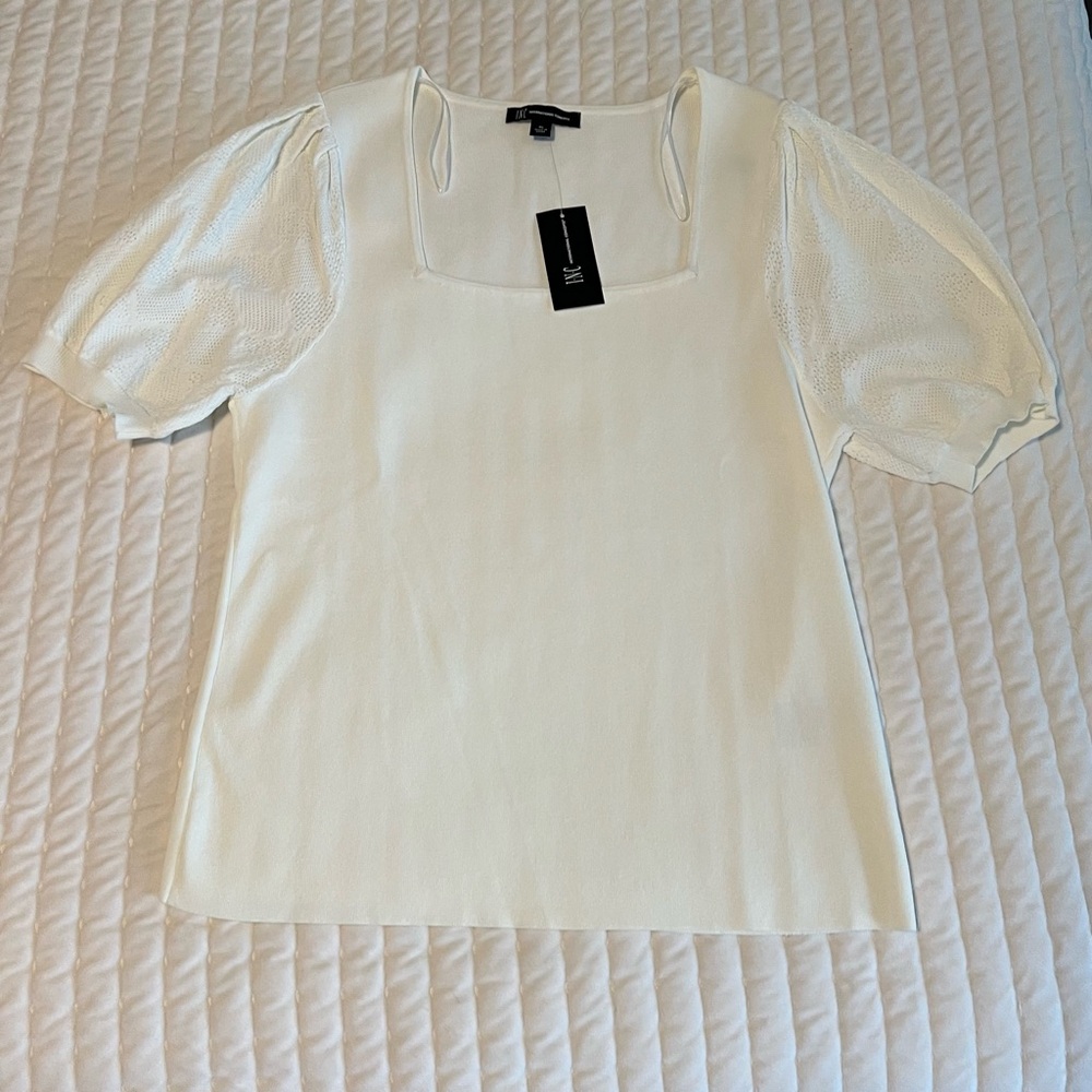 INC Washed White Top - Seasonal Basics
